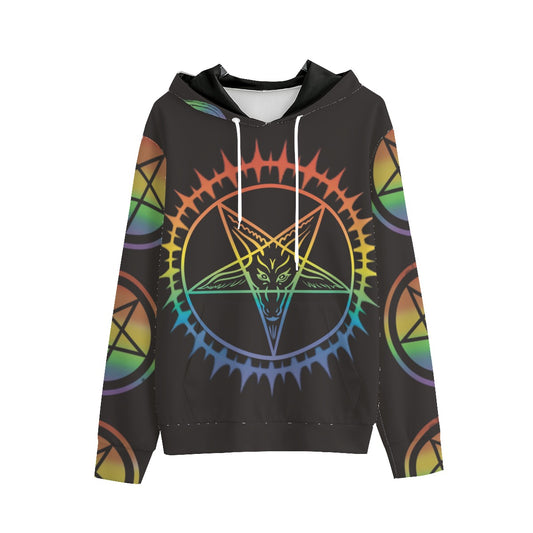 Pride Baphomet Hoodie Fire Safe 100% Cotton front view