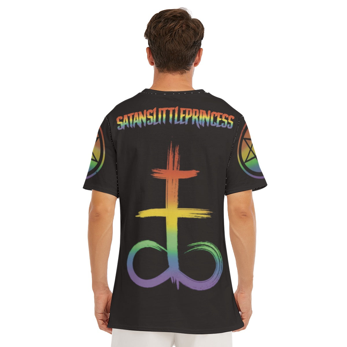 Pride Baphomet Tee Fire Safe 100% Cotton back view